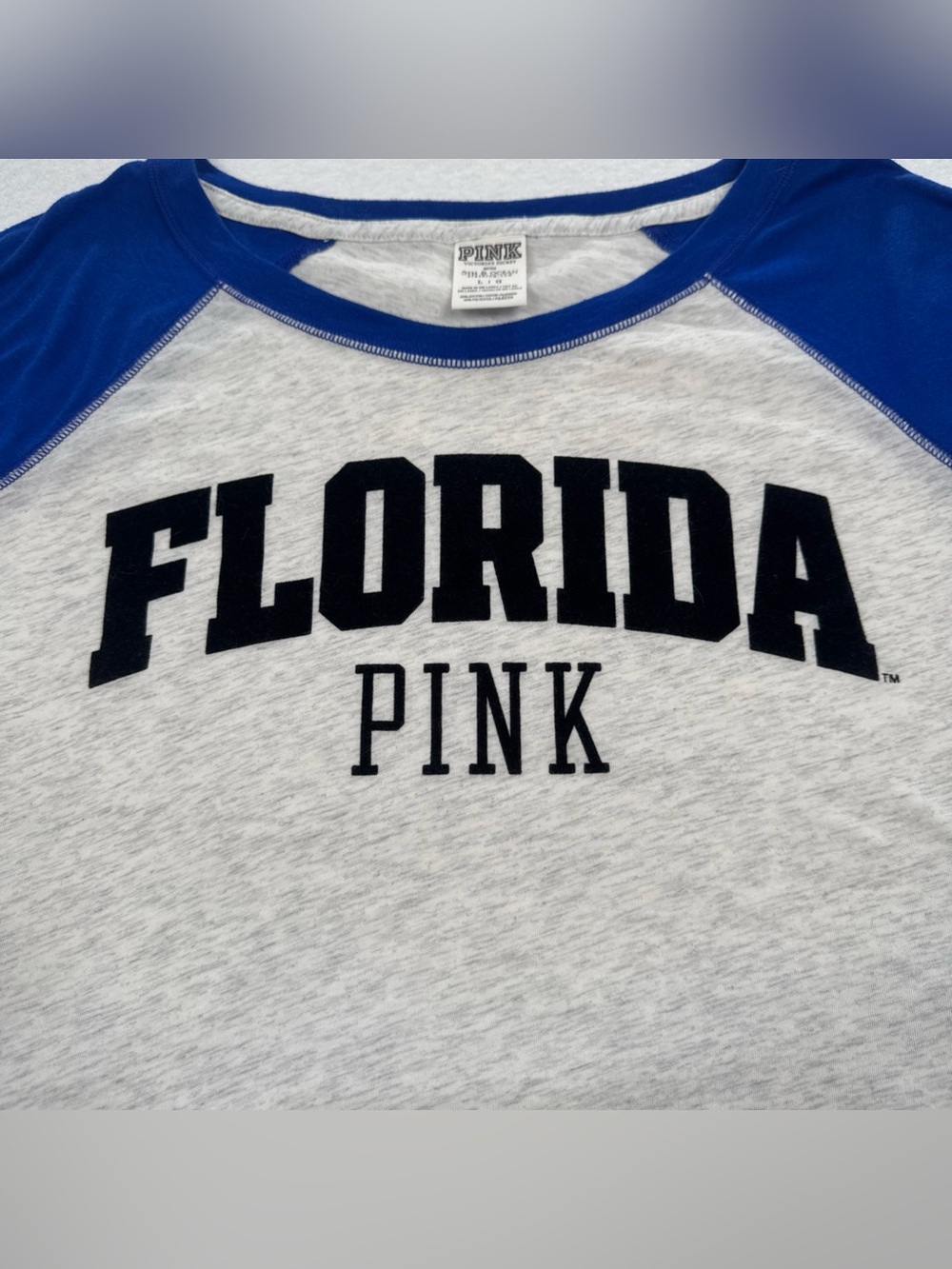 Victoria's Secret PINK X 5th Ocean Collegiate Florida Gator PJ Boxer Raglan Top - Picture 10 of 12
